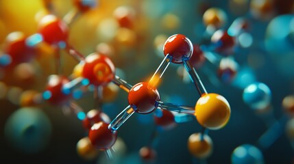 A 3D molecular structure of saxagliptin hydrochloride, an anti-diabetic medication, displaying its chemical formula as seen through a microscope, highlighting the arrangement of atoms and bonds.