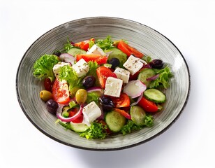 Perfect for a light and healthy meal: A Greek salad, packed with nutrients and bursting with flavor