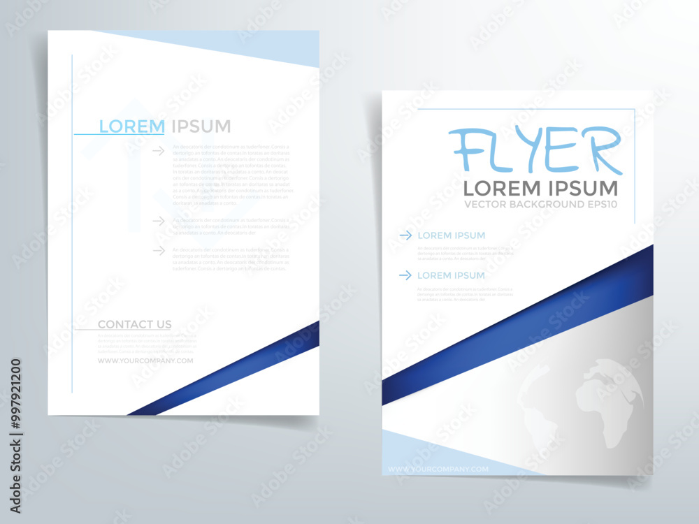 Poster header flyer business brochure vector graphic with space for text and message design