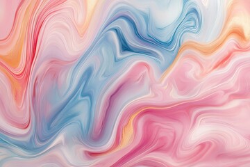 Obraz premium Abstract Swirling Pattern in Pink, Blue, and Gold Tones