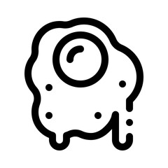 fried egg line icon