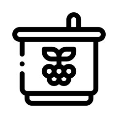 Yogurt with Fruit line icon
