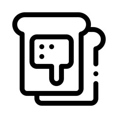 Toast with Butter line icon
