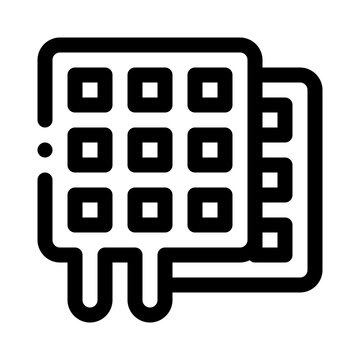 recommend clip art: Waffle line icon