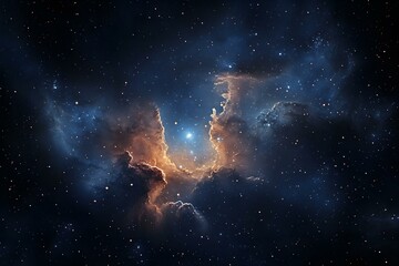Fototapeta premium Nebula in deep space with stars
