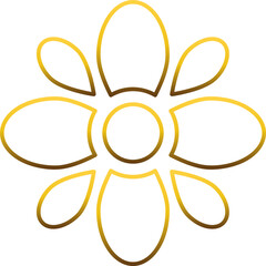 gold flower decoration design.