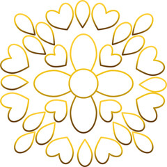 gold flower decoration design.