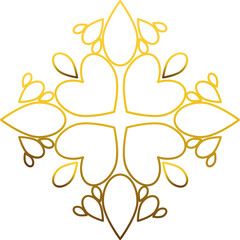 gold flower decoration design.