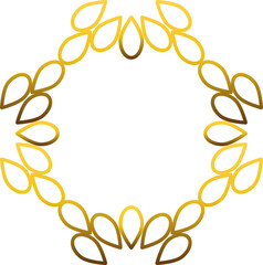 gold flower decoration design.