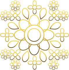 Ornamental gold flower pattern 