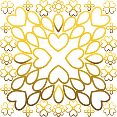 Ornamental gold flower pattern 