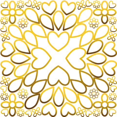 Ornamental gold flower pattern 
