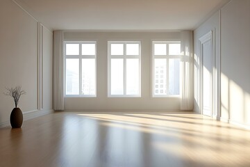 Obraz premium Empty room of a modern flat