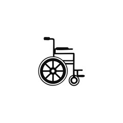 wheelchair outline stroke illustration for health