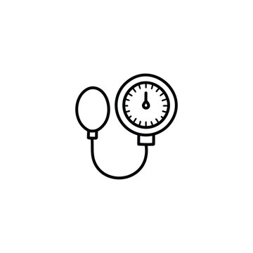 black line art blood pressure monitor clip art preview