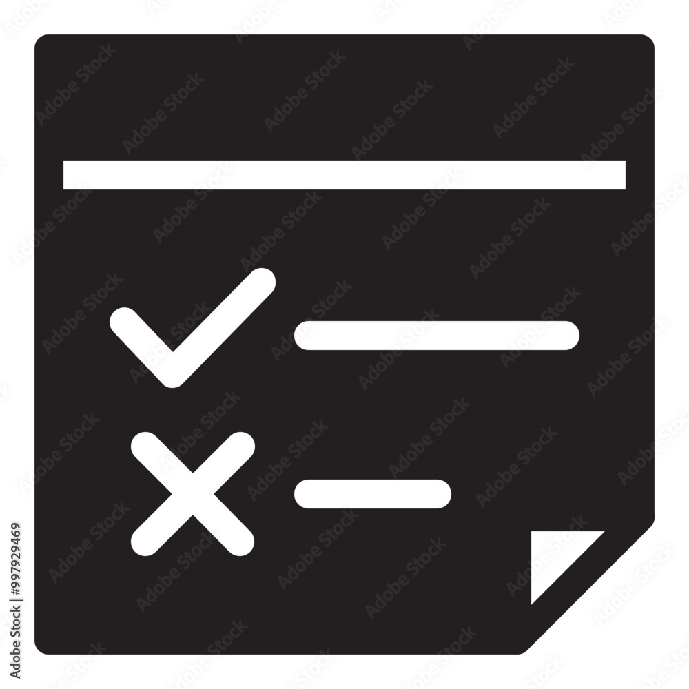 Poster to do list failed simple solid icon
