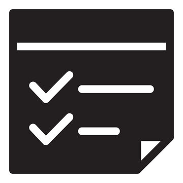 To Do List Done Simple Solid Icon