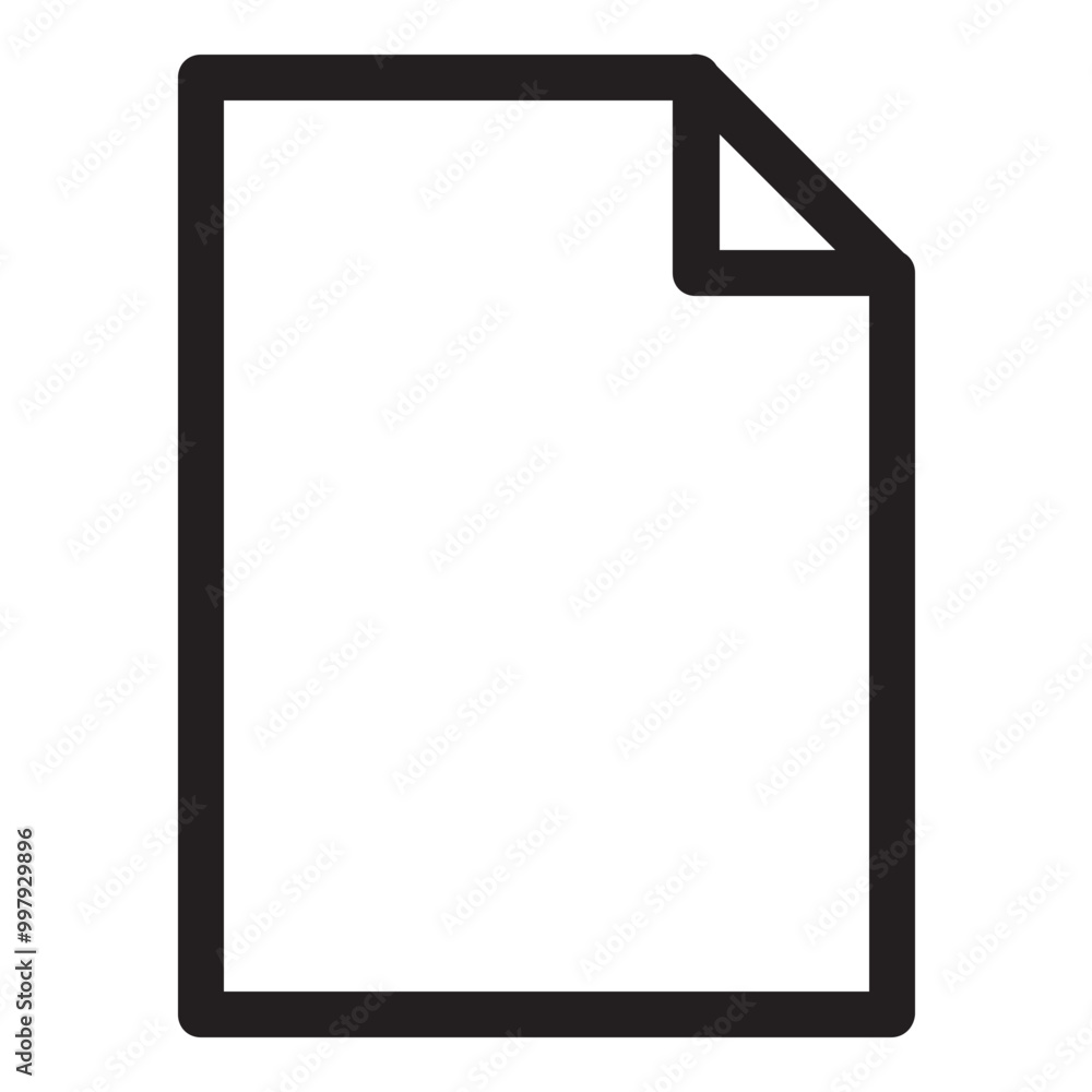 Poster file icon outline style. simple document symbol vector illustration.
