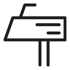 Fototapeta premium Mailbox Icon Outline Style. Simple Postman Symbol Vector Illustration.