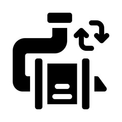Exhaust System Repair glyph icon