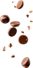 Fototapeta premium Falling Chocolate Chips and Crumbs