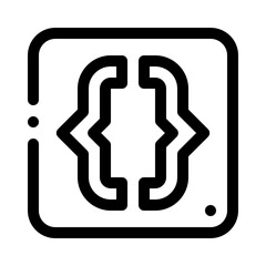 Code Brackets line icon