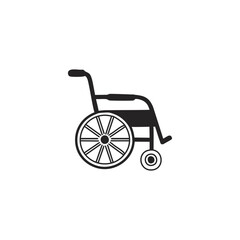 wheelchair outline stroke illustration for health