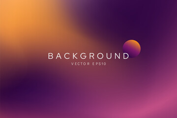 Dark purple orange color gradient background vector design