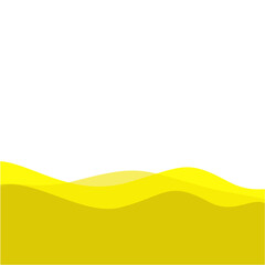 Yellow footer overlay. Vektor ilustrasi