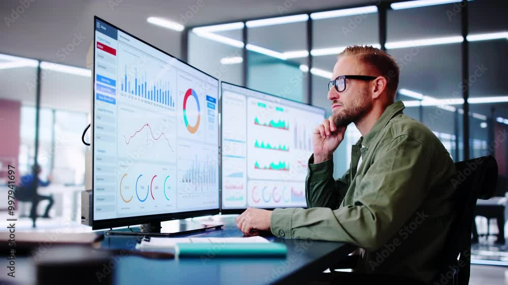 Aufkleber Data Analyst Using Data Analytics KPI