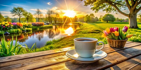 Sunny Thursday morning filled with warmth, coffee in hand, and the brilliance of nature all around, creating a