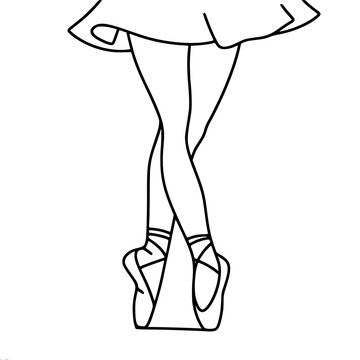 ballerina legs in pointe shoes clip art preview