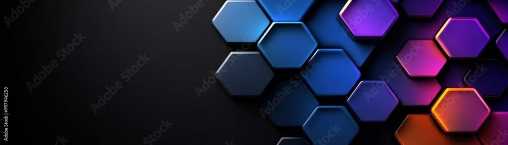 Poster abstract hexagon pattern: a visually striking background featuring a captivating arrangement of vibr