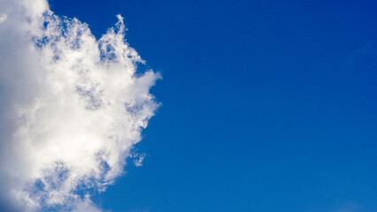 Soft white clouds and beautiful bright blue sky, blue sky with clouds