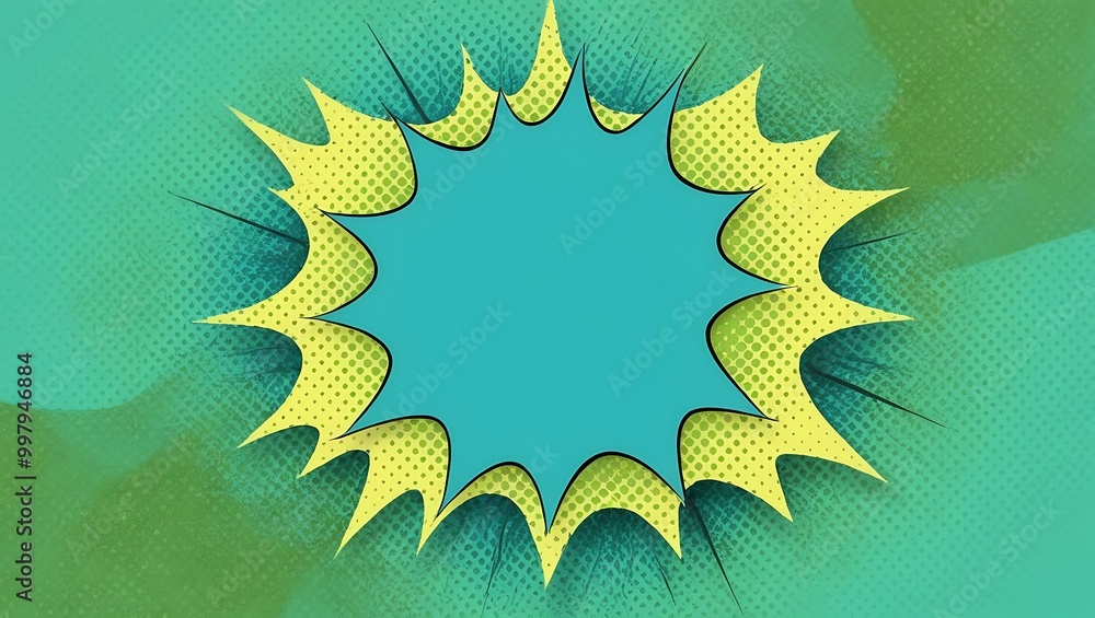 Poster abstract retro background with halftone in comics style. generative ai.
