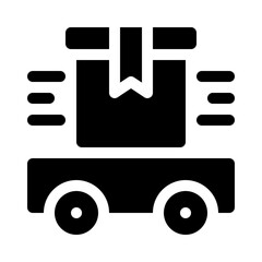 Freight Train glyph icon