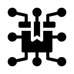 Logistics Network glyph icon