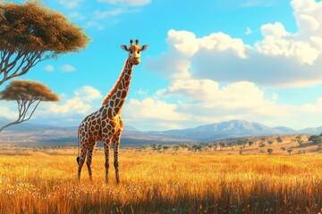 Obraz premium Giraffe in the savannah