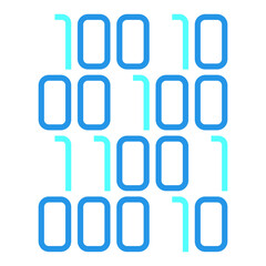 Blue Binary Code