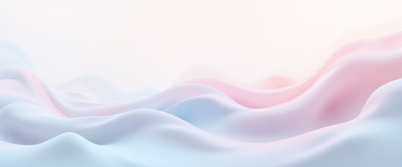 Fototapeta premium Soft abstract waves in pastel colors with smooth gradient background