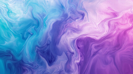 Fototapeta premium Pastelowe odcienie fioletu i turkusu splatają się w wirującą ciecz. 