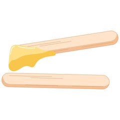 Yellow Wax Stick Illustration