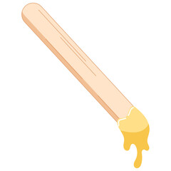Yellow Wax Stick Illustration
