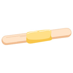 Yellow Wax Stick Illustration
