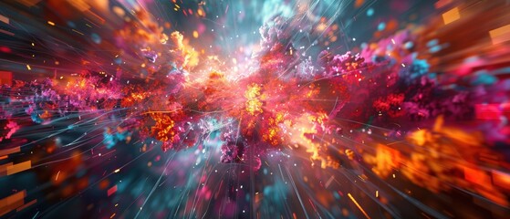 Fototapeta premium Vibrant Abstract Burst of Color in Quality