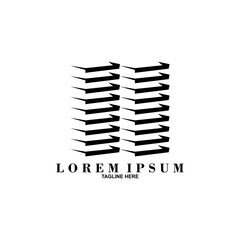 Building logos, complex logos, real estate logos, on a white background suitable for mascots, icons, marketing, brands, etc.