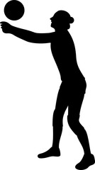 Volleyball Player Silhouette