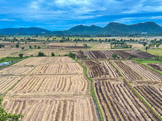 Mountain destroyed by human for cultivate plants.