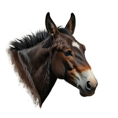 portrait of a horse  with transparent background PNG and JPEG image