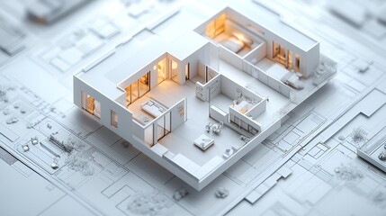 Modern apartment blueprint highlighting innovative architectural features and layouts